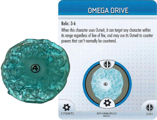 Heroclix Marvel Deadpool S101 Omega Drive 3D Object LE OP Kit