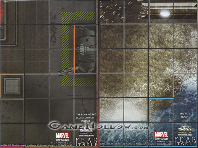 Heroclix Marvel Fear Itself OP Map Book of the Skull Fortress / The Raft (Fear Itself)
