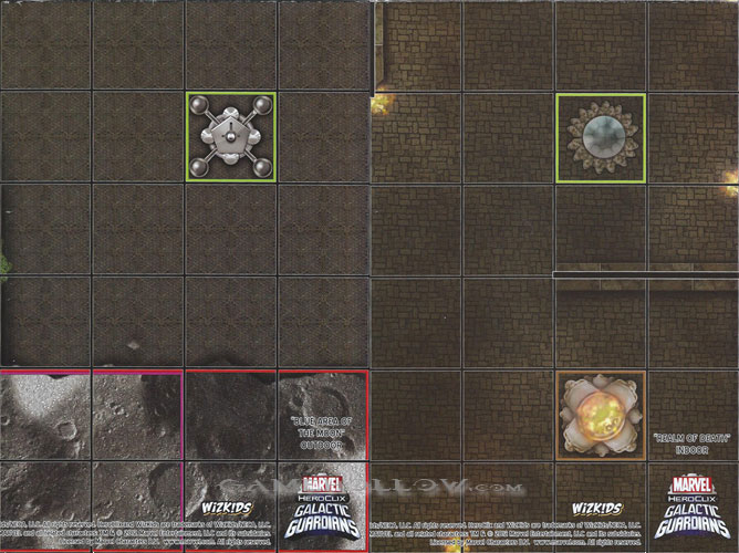 Heroclix Marvel Galactic Guardians Map Blue Area of the Moon / Realm of Death (Galactic Guardians)