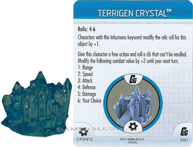 Heroclix Marvel Guardians of Galaxy S101 Terrigen Crystal 3D Object LE OP Kit