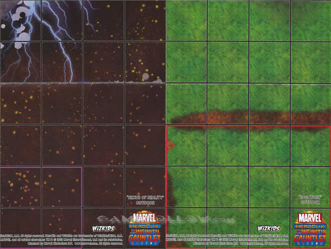 Heroclix Maps, Tokens, Objects, Online Codes Map Nexus of Reality / Soul World (Infinity Gauntlet)