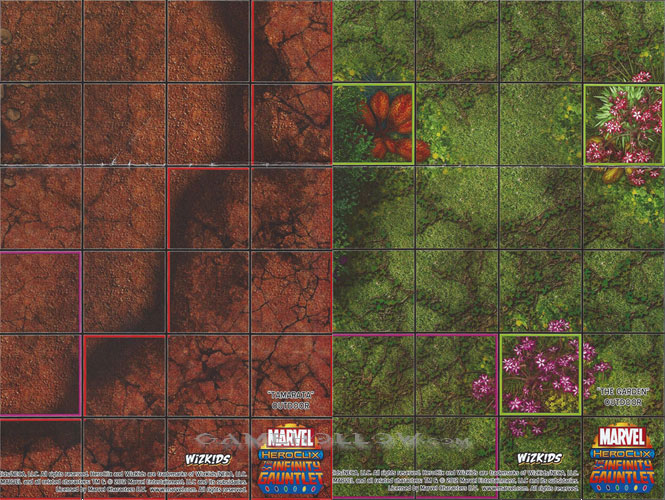 Heroclix Maps, Tokens, Objects, Online Codes Map Tamarata /Garden (Infinity Gauntlet)