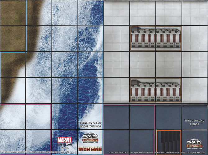 Heroclix Marvel Invincible Iron Man Map Avengers Island / Office Building (Invincible Iron Man)