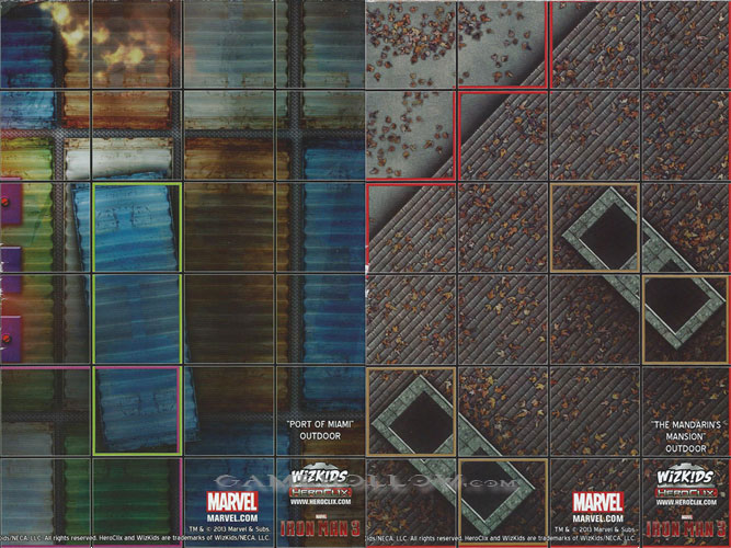 Heroclix Marvel Iron Man 3 Map Port of Miami / The Mandarin's Mansion (Iron Man 3)