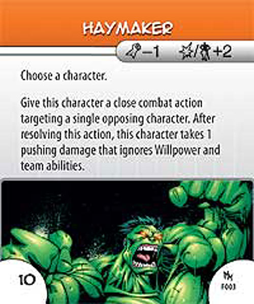 Heroclix Marvel Mutant Mayhem F003 Haymaker