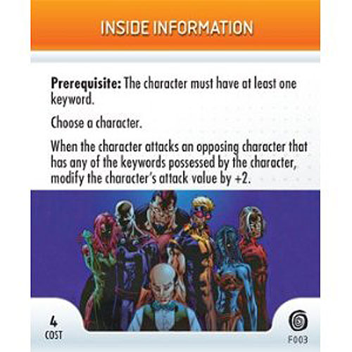 Heroclix Marvel Mutations & Monsters F003 Inside Information