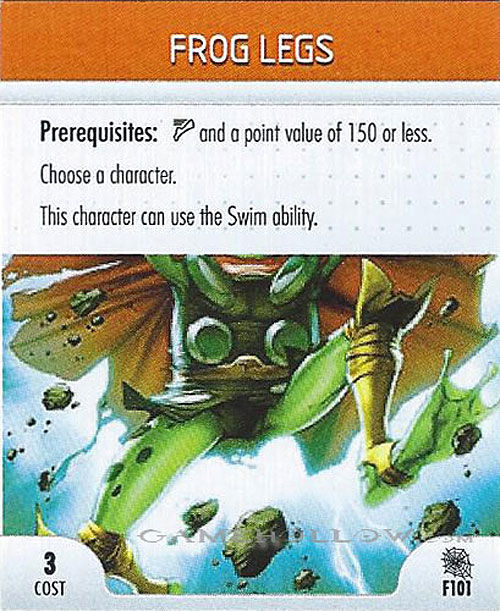Heroclix Marvel Web of Spiderman F101 Frog Legs Feat Card LE