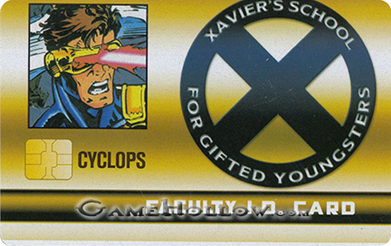 Heroclix Marvel X-Men Xaviers School  XID-018 ID Card Cyclops