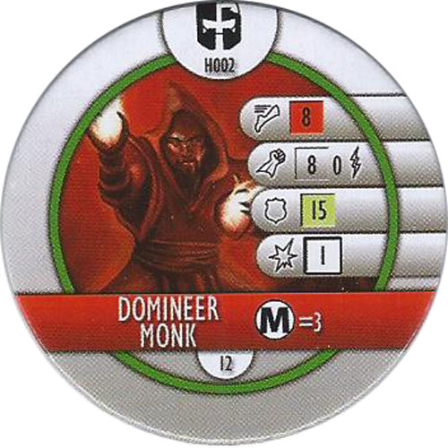 Heroclix Mage Knight H002 Domineer Monk (horde token)
