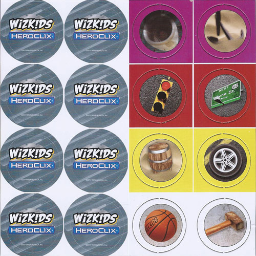 Heroclix Maps, Tokens, Objects, Online Codes Tokens Objects Stop Light Engine Tire Ball Barrell Hammer (8 tokens)
