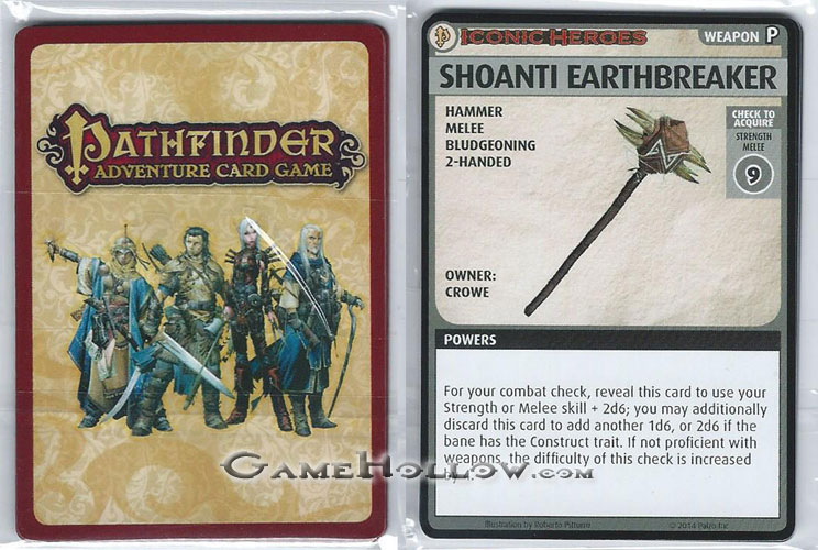 Pathfinder Miniatures Iconic Heroes Set 4 ACG Card Pack Set of 6 (Shoanti Earthbreaker showing)