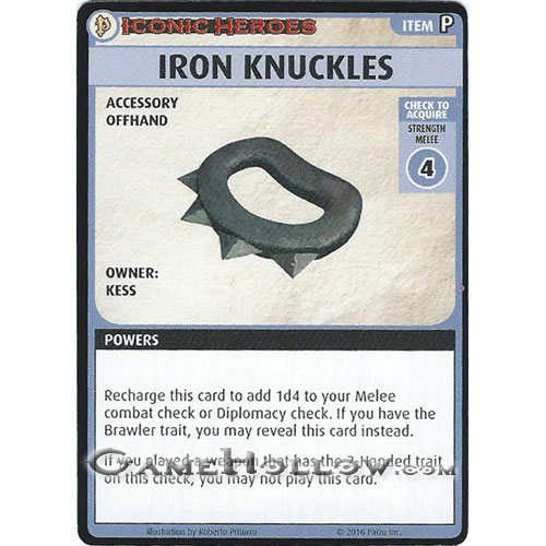 Pathfinder Miniatures Iconic Heroes Set 5 AGC Card Iron Knuckles (Kess)