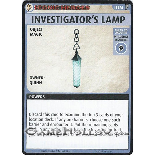 Pathfinder Miniatures Iconic Heroes Set 6 AGC Card Investigator's Lamp (Quinn)