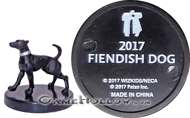 Pathfinder Miniatures Promo Figures  Fiendish Dog Promo, Crown of Fangs LE Black