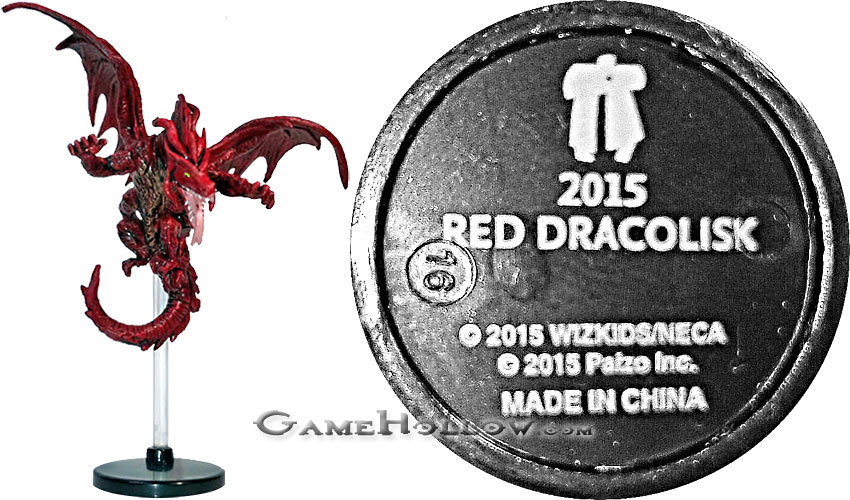 Pathfinder Miniatures Promo Figures  Red Dracolisk Promo, Rage of Demons LE