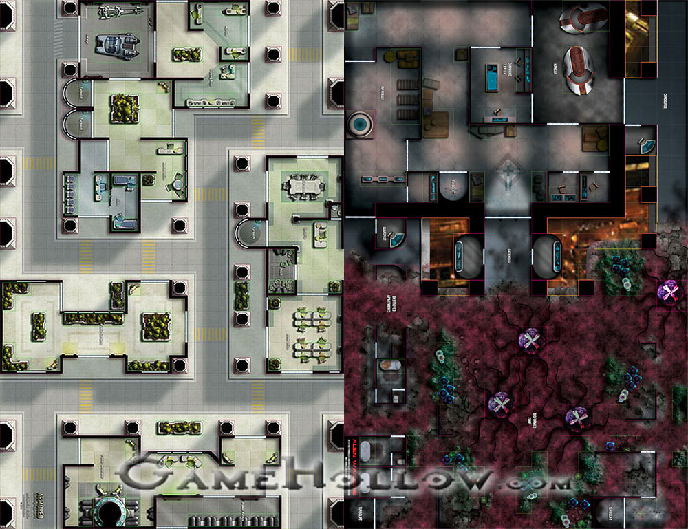 Star Wars Miniatures Maps, Tiles & Missions Map Alien Warzone / Capital City Residential District