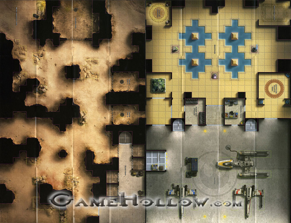 Star Wars Miniatures Maps, Tiles & Missions Map Rancor Pit Pen / Jedi Temple Praxeum