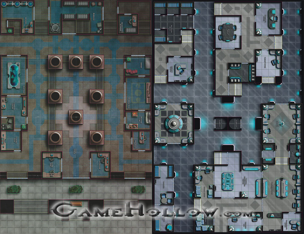 Star Wars Miniatures Maps, Tiles & Missions Map War Academy Grand Atrium / Bothan Spynet HQ