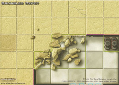 Star Wars Miniatures Maps, Tiles & Missions Tile Map Crumbled Depot Promo