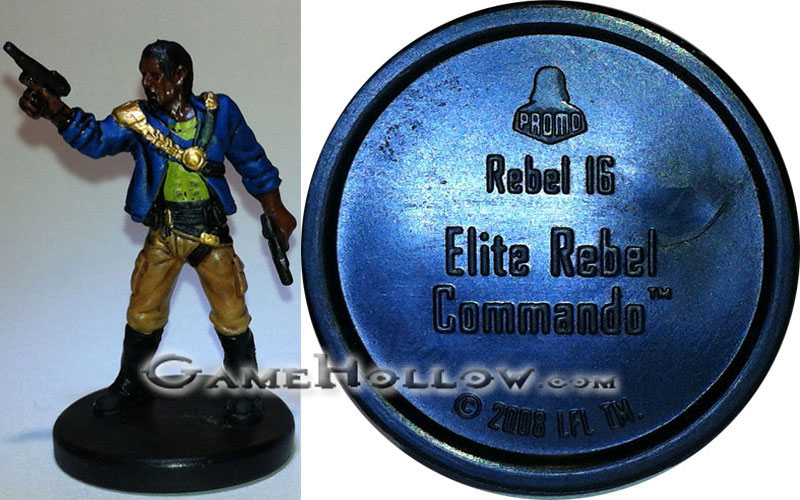 Star Wars Miniatures Promo Figures  Elite Rebel Commando Promo, (Legacy Force 13)