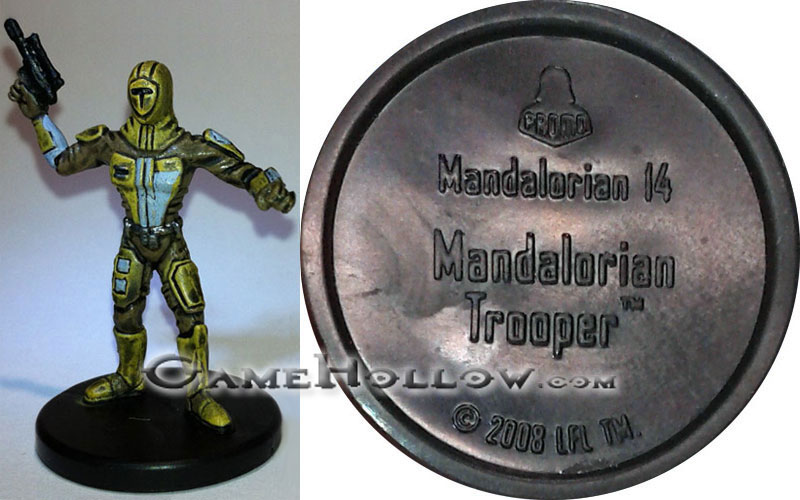 Star Wars Miniatures Promo Figures  Mandalorian Trooper Promo, (Legacy Force 56)