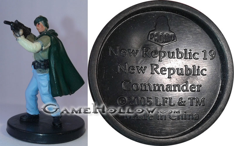 Star Wars Miniatures Universe  New Republic Commander Promo, (Universe 54)